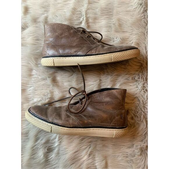 Frye Men’s Gates Chukka Shearling Boots Chocolate Size 8.5 - Picture 1 of 9